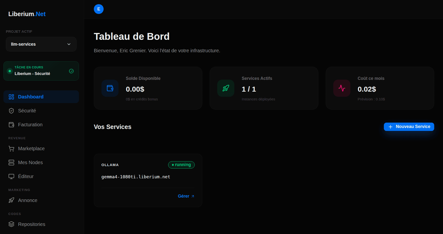 Tableau de Bord Unifié